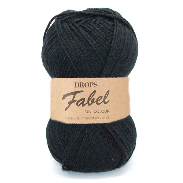 DROPS Fabel Uni Colour 400 Schwarz