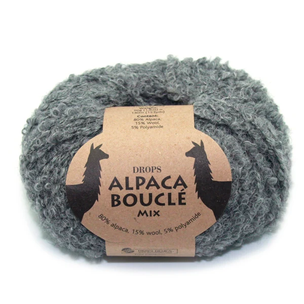DROPS Alpaka Bouclé Mix 517 Grau