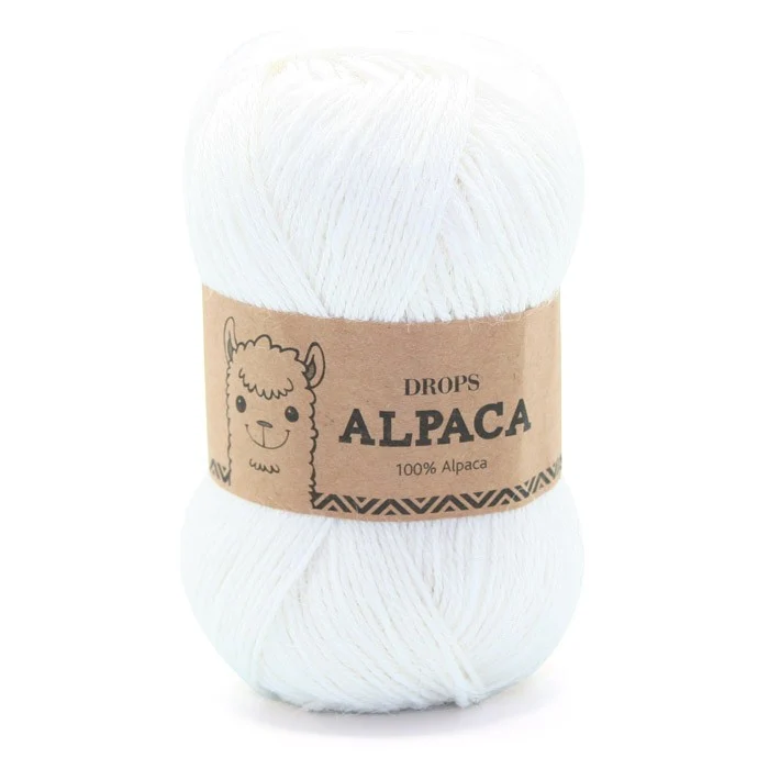 DROPS Alpaka Uni Colour 1101 Weiß