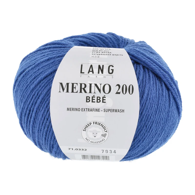 Lang Yarns Merino 200 Bebe 0332 Marineblau