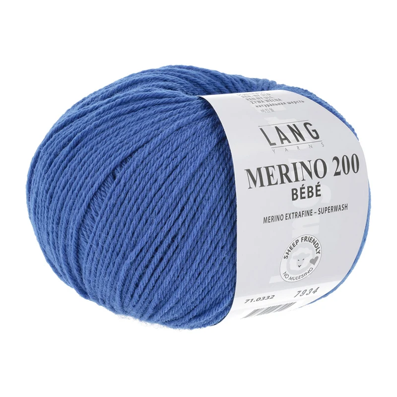 Lang Yarns Merino 200 Bebe 0332 Marineblau