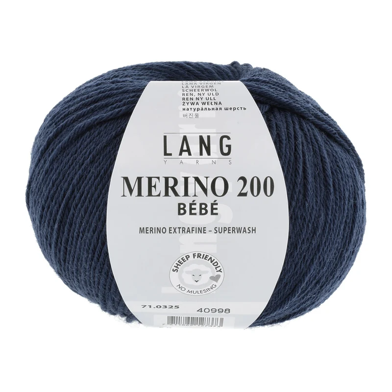 Lang Yarns Merino 200 Bebe 0325 Navy