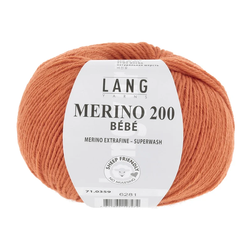 Lang Yarns Merino 200 Bebe 0359 Orange