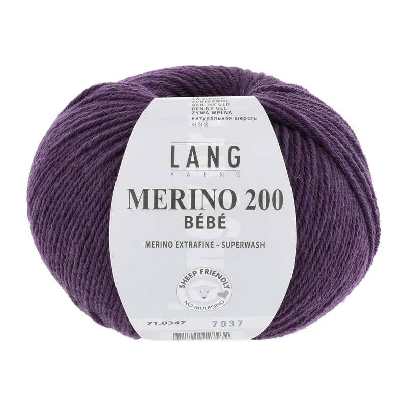 Lang Yarns Merino 200 Bebe 0347 Violett