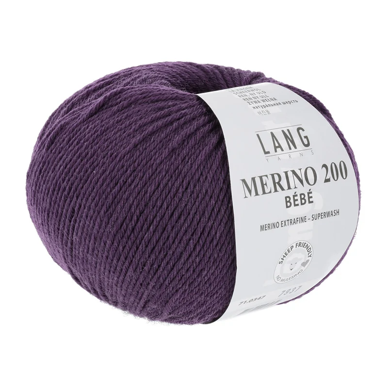 Lang Yarns Merino 200 Bebe 0347 Violett