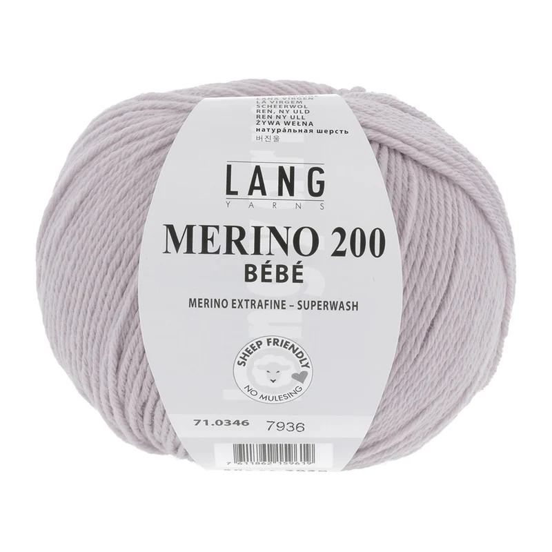 Lang Yarns Merino 200 Bebe 0346 Flieder