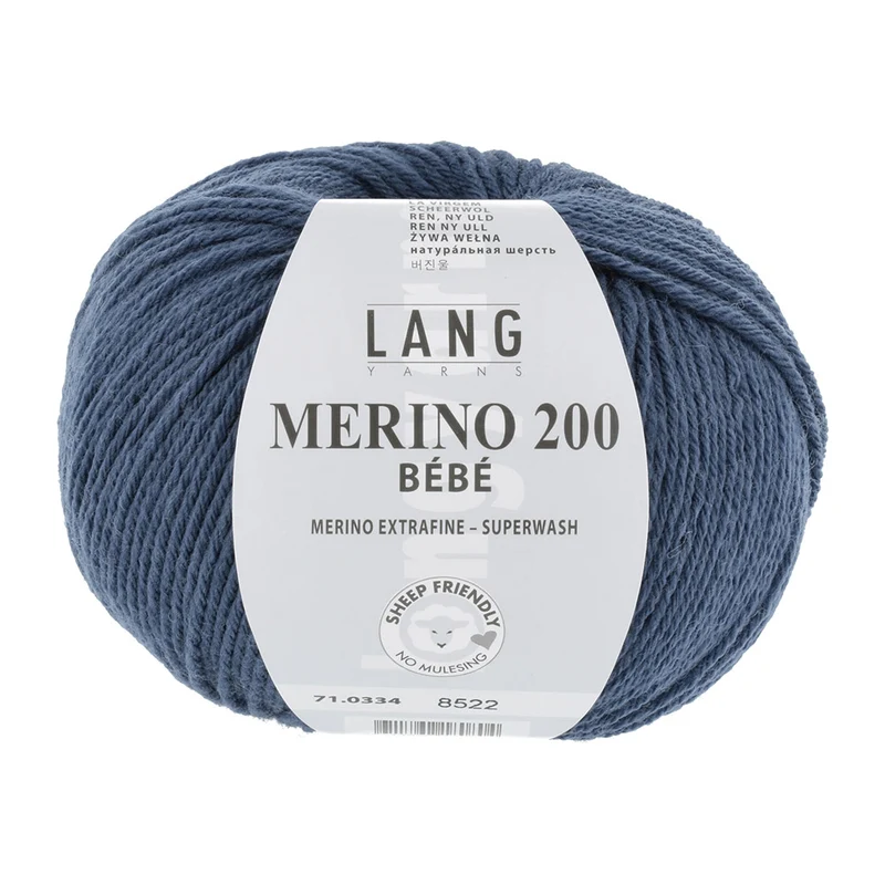 Lang Yarns Merino 200 Bebe 0334 Dunkle Jeans