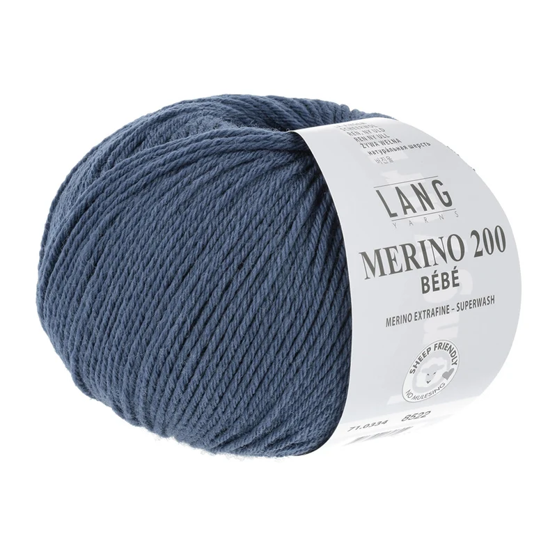 Lang Yarns Merino 200 Bebe 0334 Dunkle Jeans