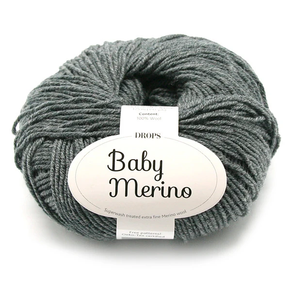 DROPS Baby Merino Mix 020 Dunkelgrau