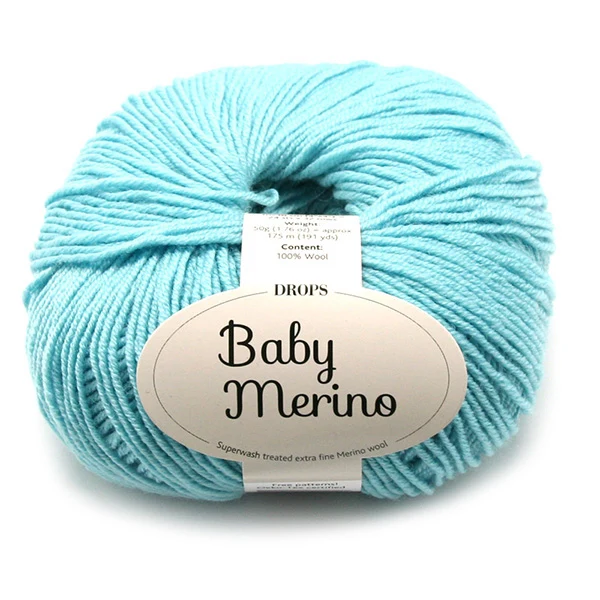 DROPS Baby Merino Uni Colour 010 Hell türkis