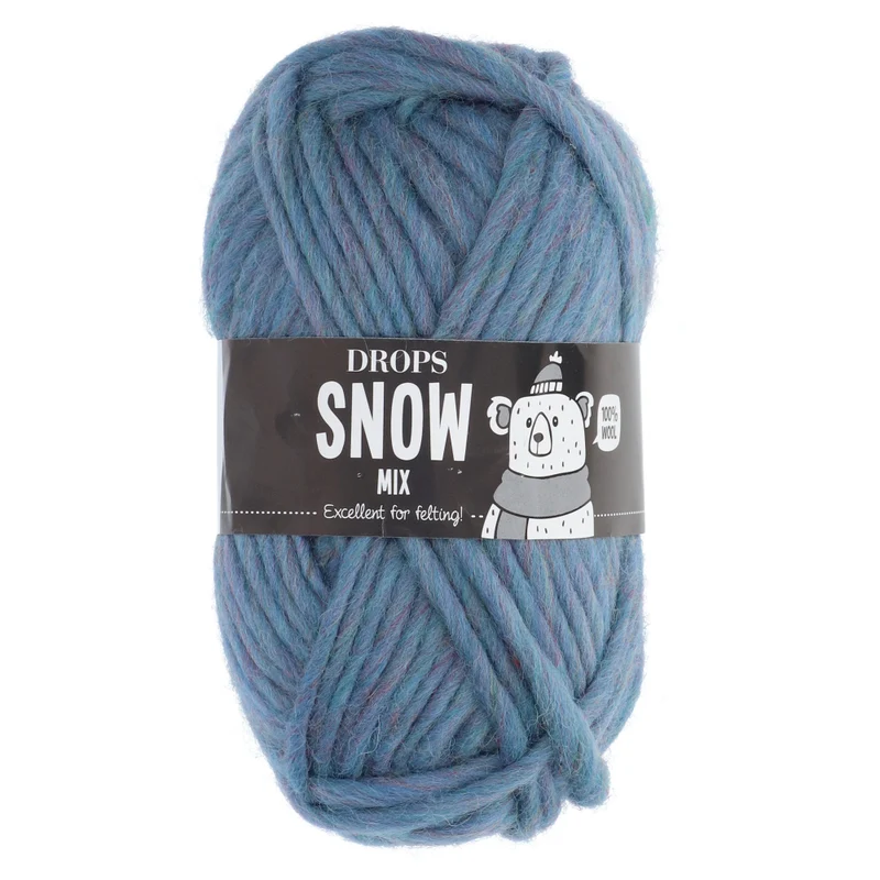 DROPS Snow Mix 084 Pfauenblau