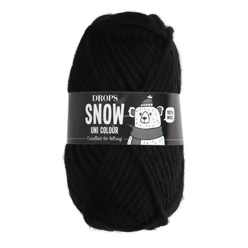 DROPS Snow Uni Colour 002 Schwarz