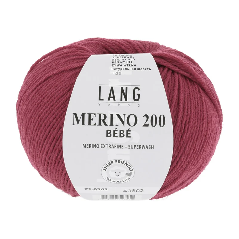 Lang Yarns Merino 200 Bebe 0362 Rot