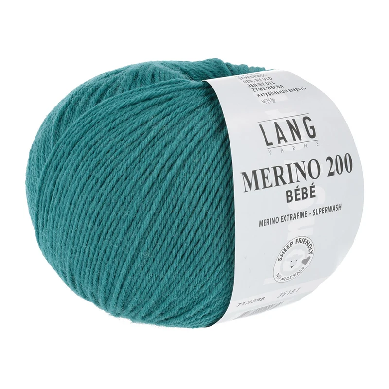 Lang Yarns Merino 200 Bebe 0388 Petrol