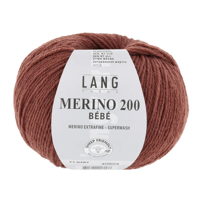 Lang Yarns Merino 200 Bebe 0387 Ziegelrot