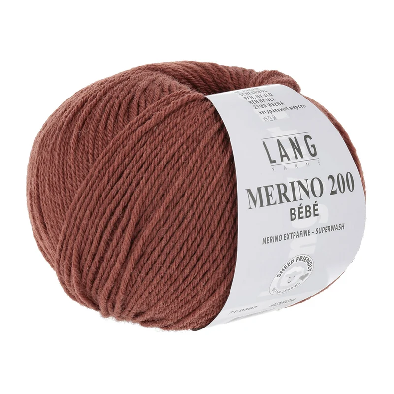 Lang Yarns Merino 200 Bebe 0387 Ziegelrot