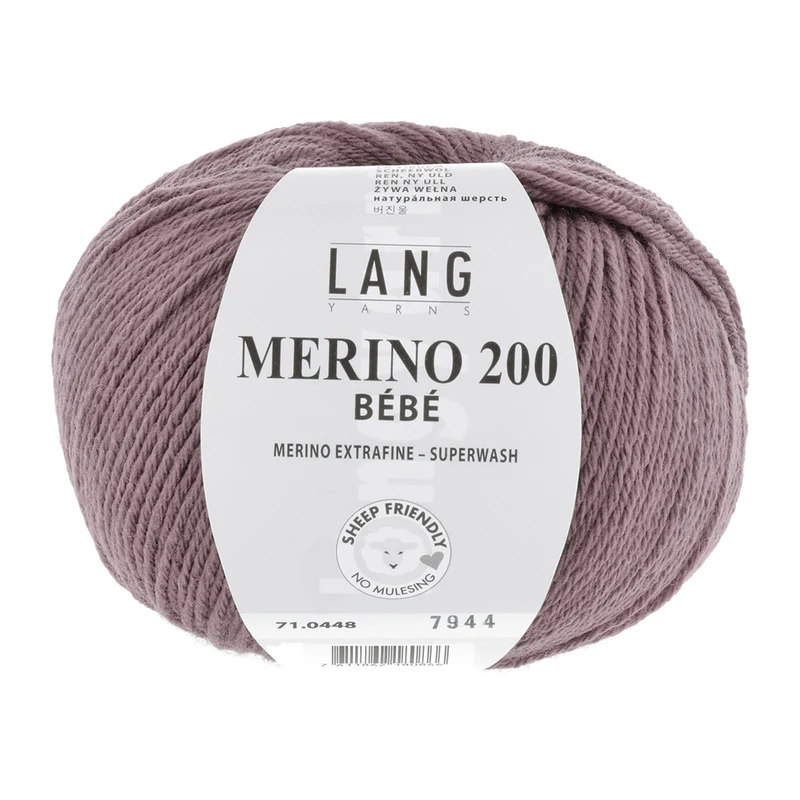 Lang Yarns Merino 200 Bebe 0448 Altes Lila