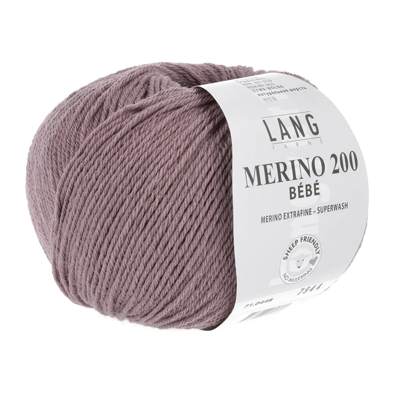 Lang Yarns Merino 200 Bebe 0448 Altes Lila