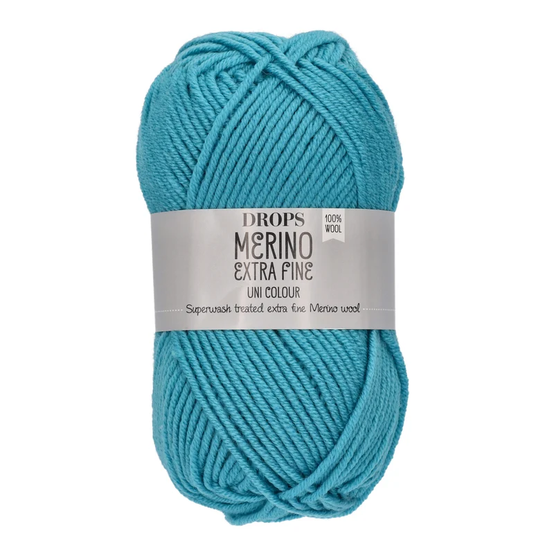 DROPS Merino Extra Fine Uni Colour 43 Hell-Türkis