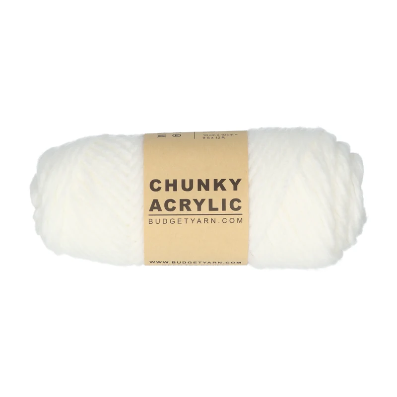 BudgetYarn Chunky Acrylic 001 Weiß