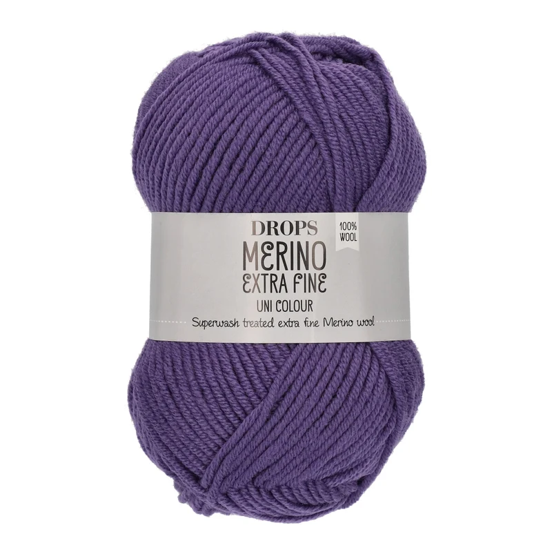 DROPS Merino Extra Fine Uni Colour 44 Edel-Lila