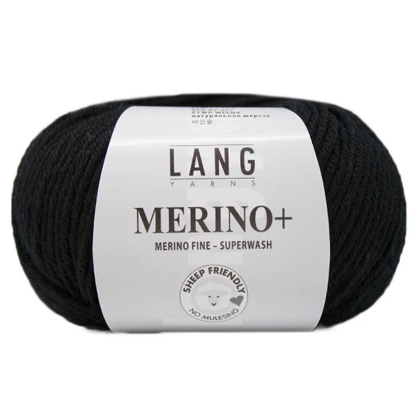 Lang Yarns Merino+ 0004 Schwarz
