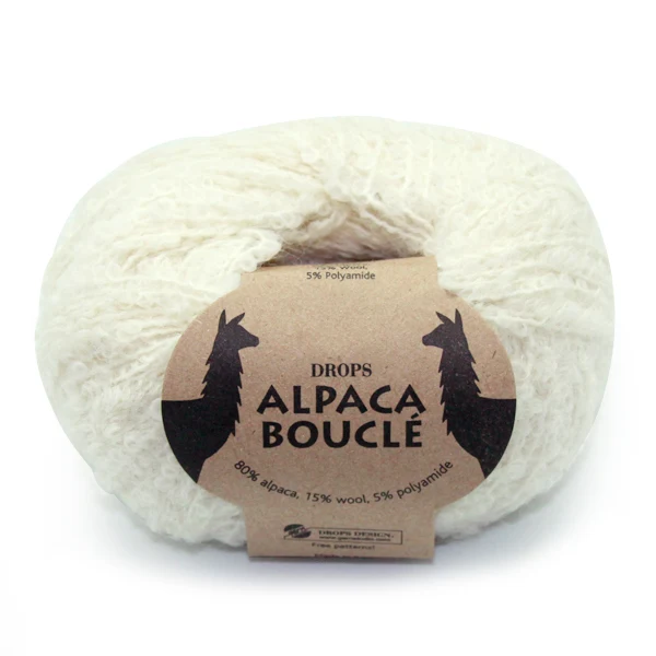 DROPS Alpaka Bouclé Uni Colour 100 Natur