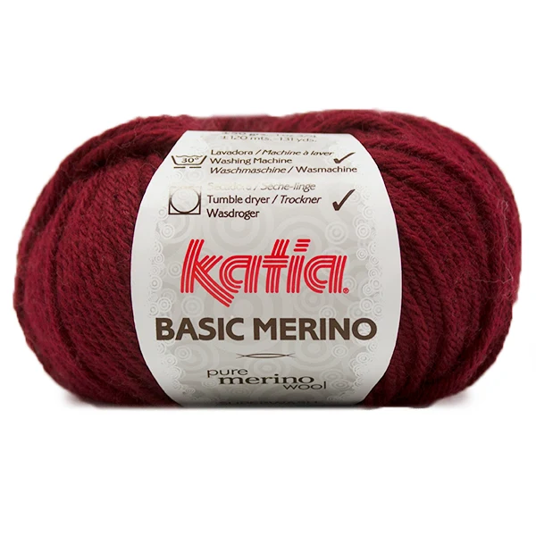 Katia Basic Merino 023 Dunkles Burgund-Rot