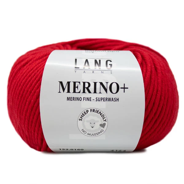Lang Yarns Merino+ 0160 Feuerrot