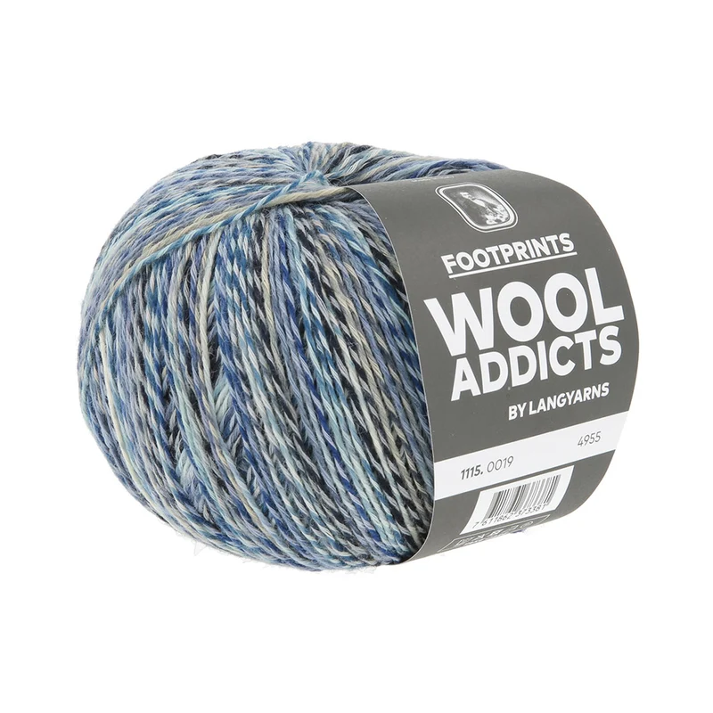 Lang Yarns Footprints 0019 Blau/Beige/Jeans
