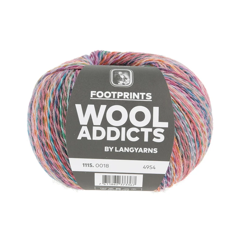 Lang Yarns Footprints 0018 Flieder/Beere/Blau