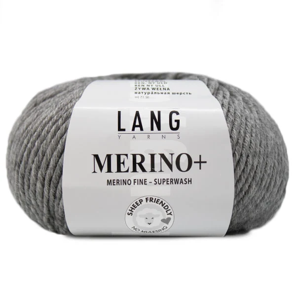 Lang Yarns Merino+ 0224 Grau meliert