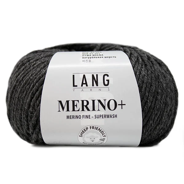 Lang Yarns Merino+ 0270 Dunkelgrau meliert