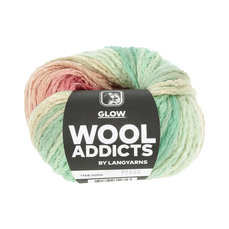 Lang Yarns Glow 0054 Salbei/Rot