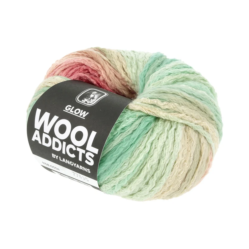 Lang Yarns Glow 0054 Salbei/Rot