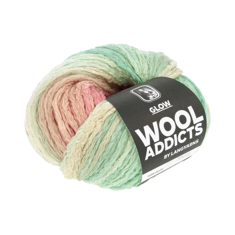 Lang Yarns Glow 0054 Salbei/Rot