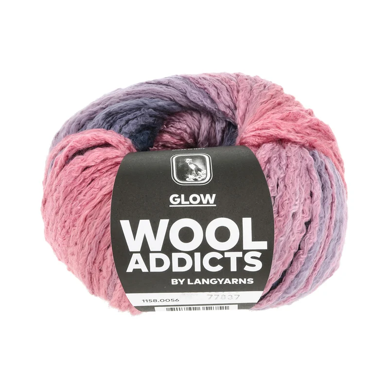 Lang Yarns Glow 0056 Marineblau/Koralle