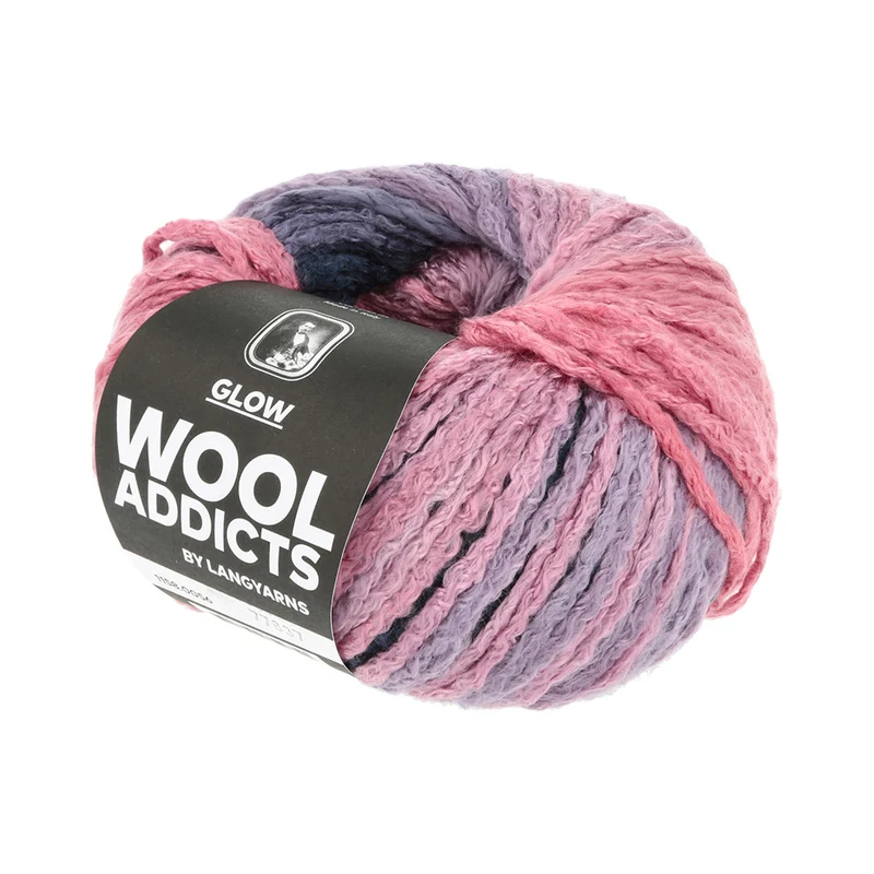Lang Yarns Glow 0056 Marineblau/Koralle