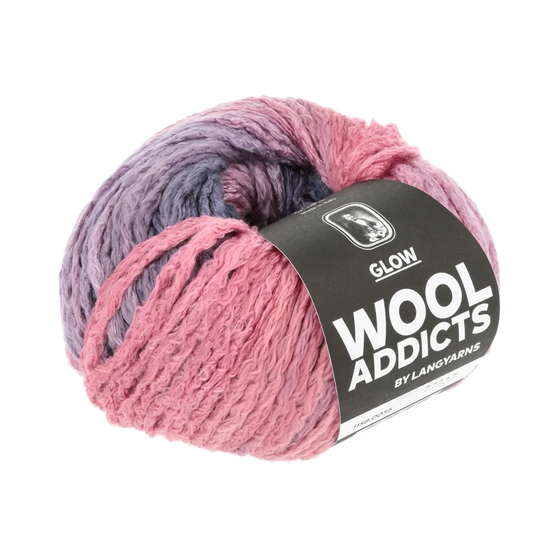 Lang Yarns Glow 0056 Marineblau/Koralle
