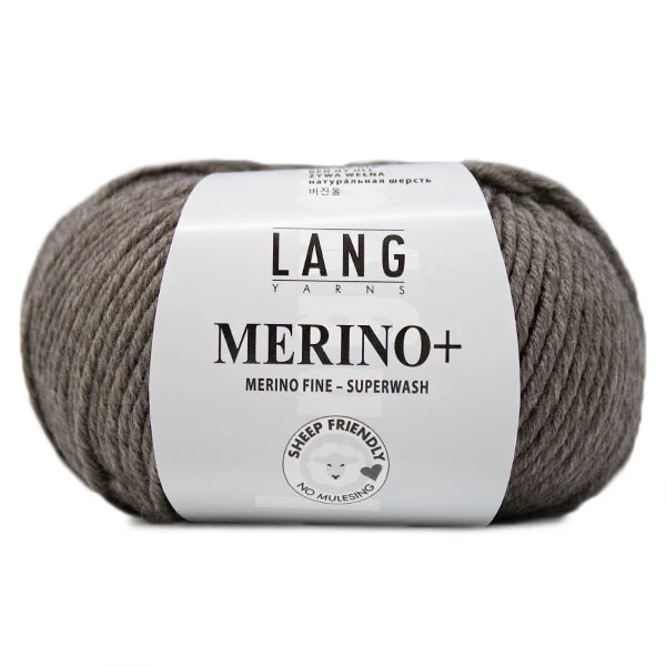 Lang Yarns Merino+ 0296 Dunkelbeige meliert