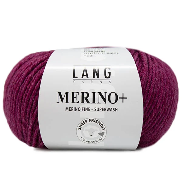 Lang Yarns Merino+ 0366 Zyklame, meliert