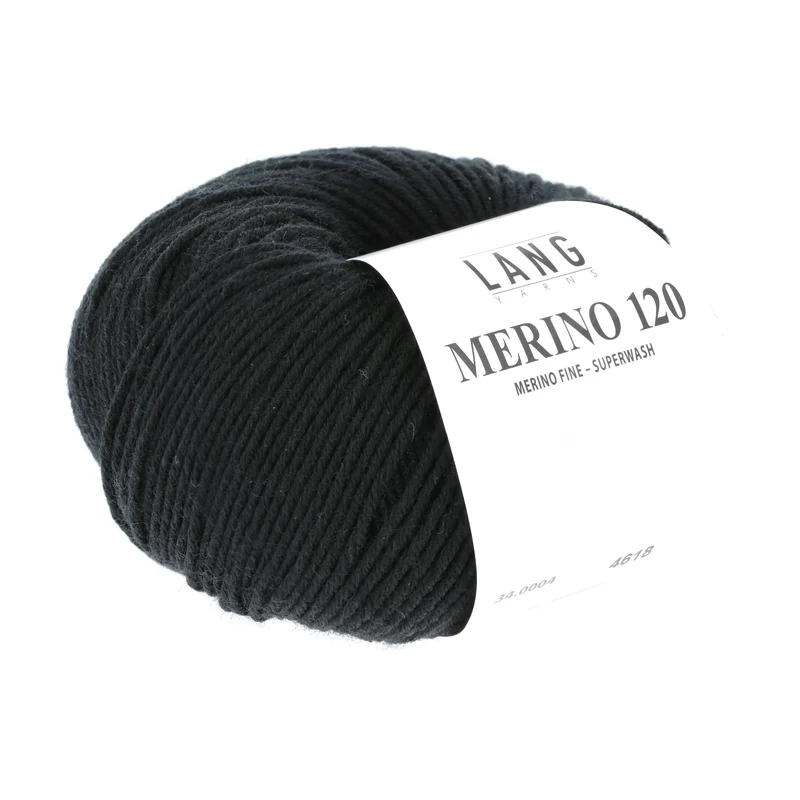 Lang Yarns Merino 120 0004 Schwarz
