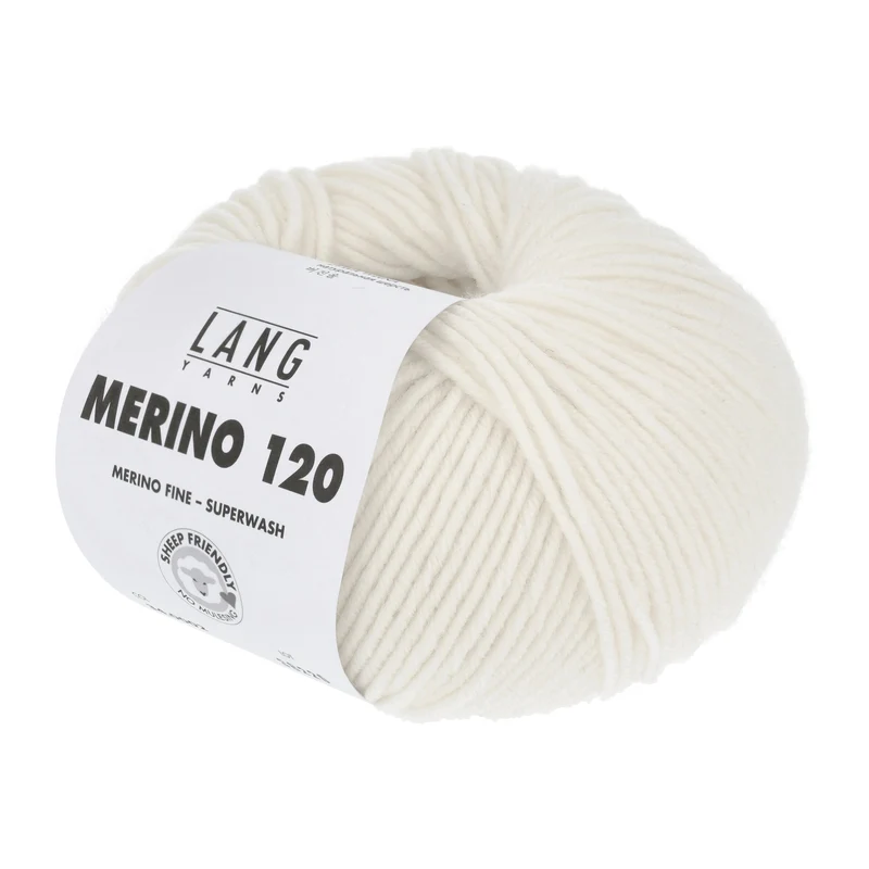 Lang Yarns Merino 120 0002 Creme
