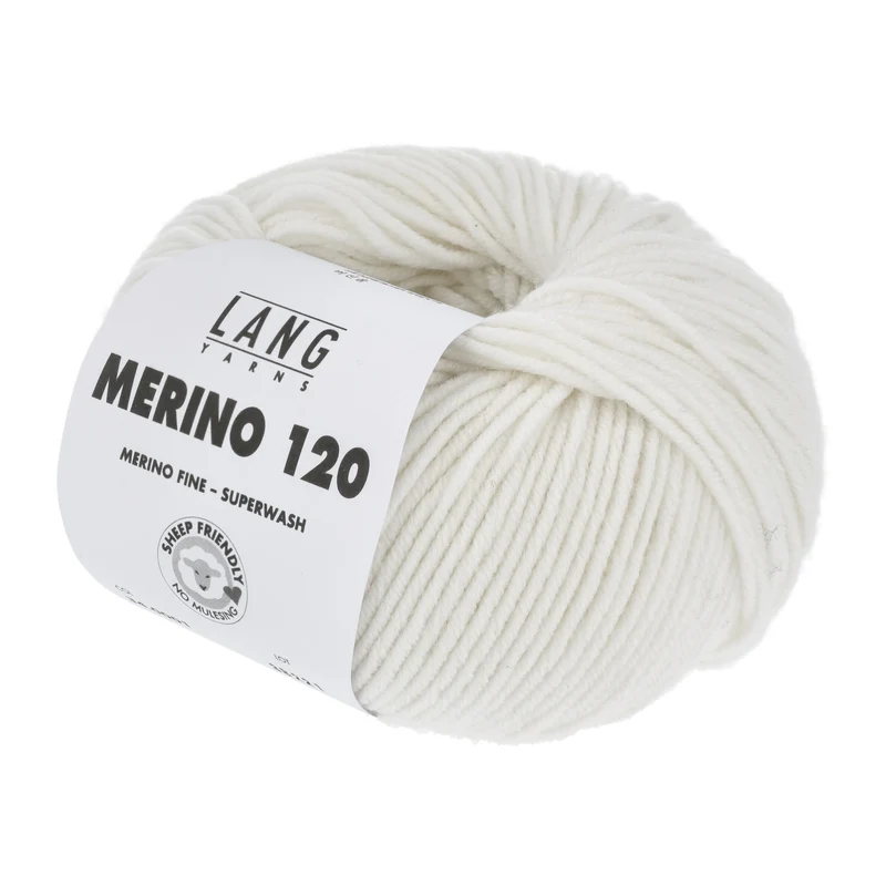 Lang Yarns Merino 120 0001 Weiß