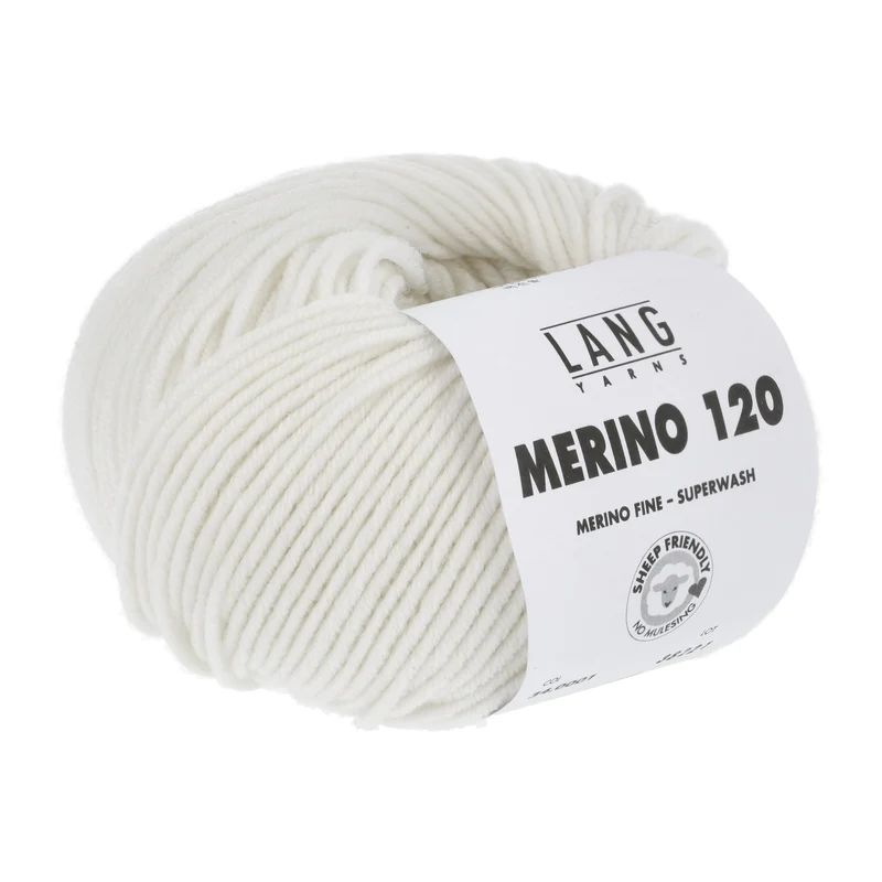 Lang Yarns Merino 120 0001 Weiß