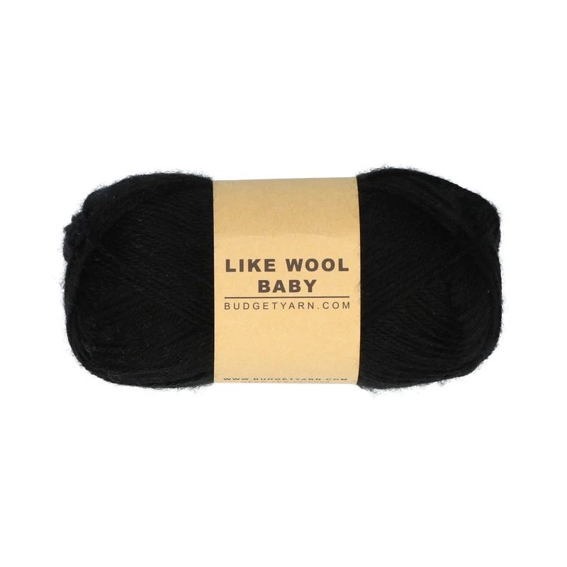 BudgetYarn Like Wool Baby 100 Schwarz