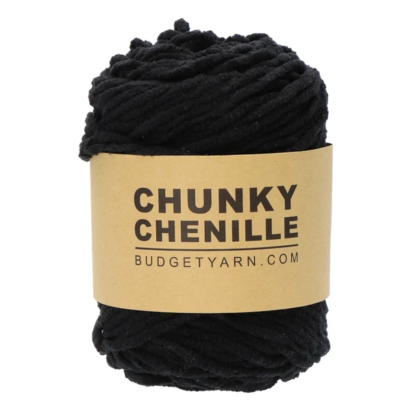 BudgetYarn Chunky Chenille 100 Schwarz