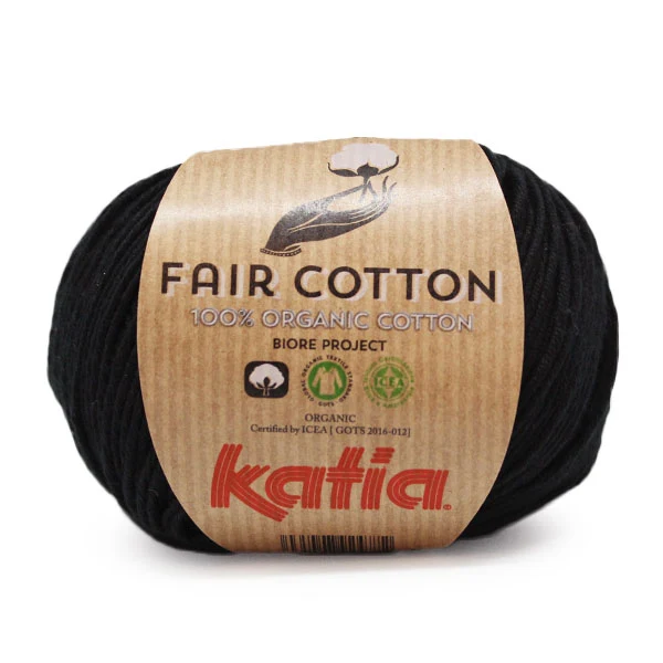 Katia Fair Cotton 002 Schwarz