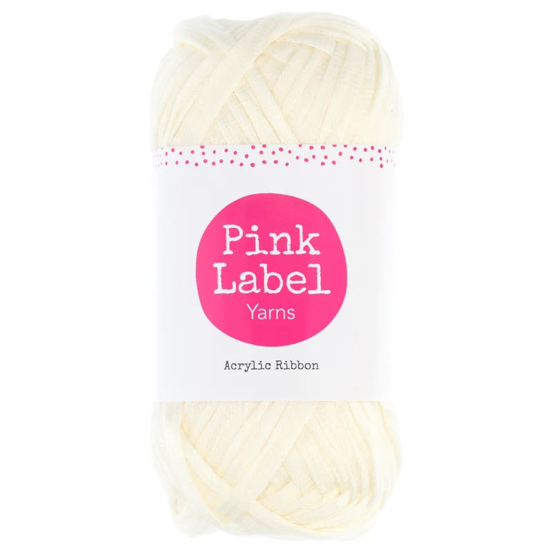 Pink Label Acrylband 025 Jasmin – Cremeweiß
