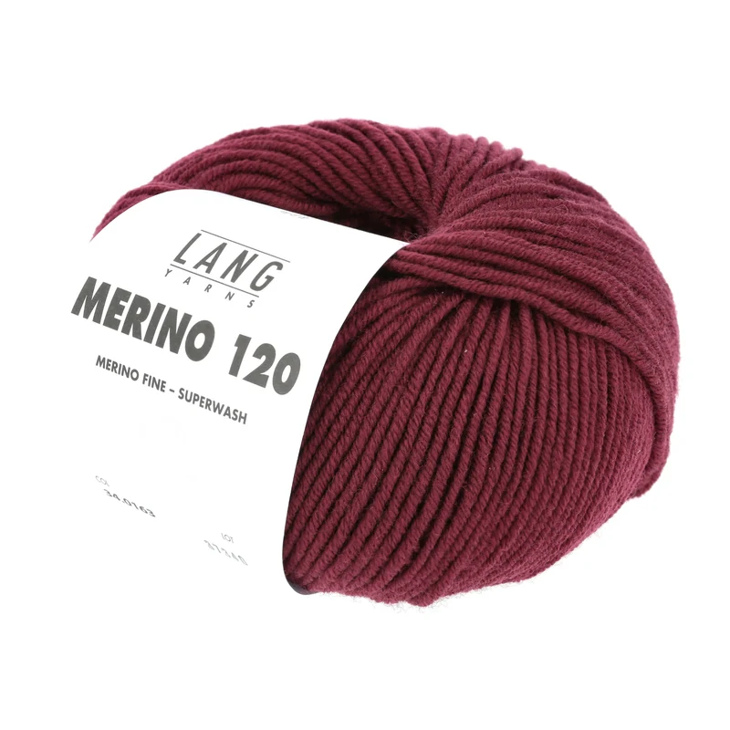 Lang Yarns Merino 120 0163 Dunkelrot